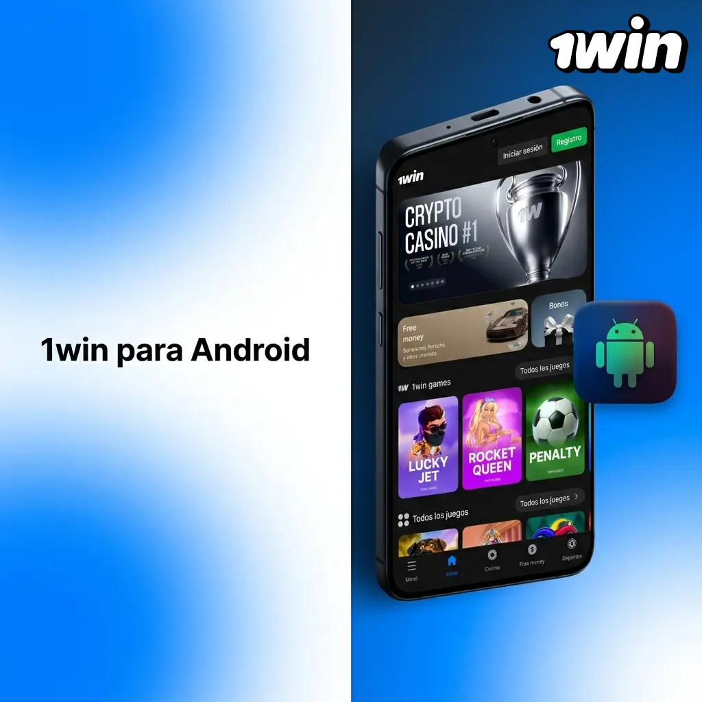 Descarga de la app 1win APK para Android desde el sitio oficial, compatible con Android 5.0 o superior