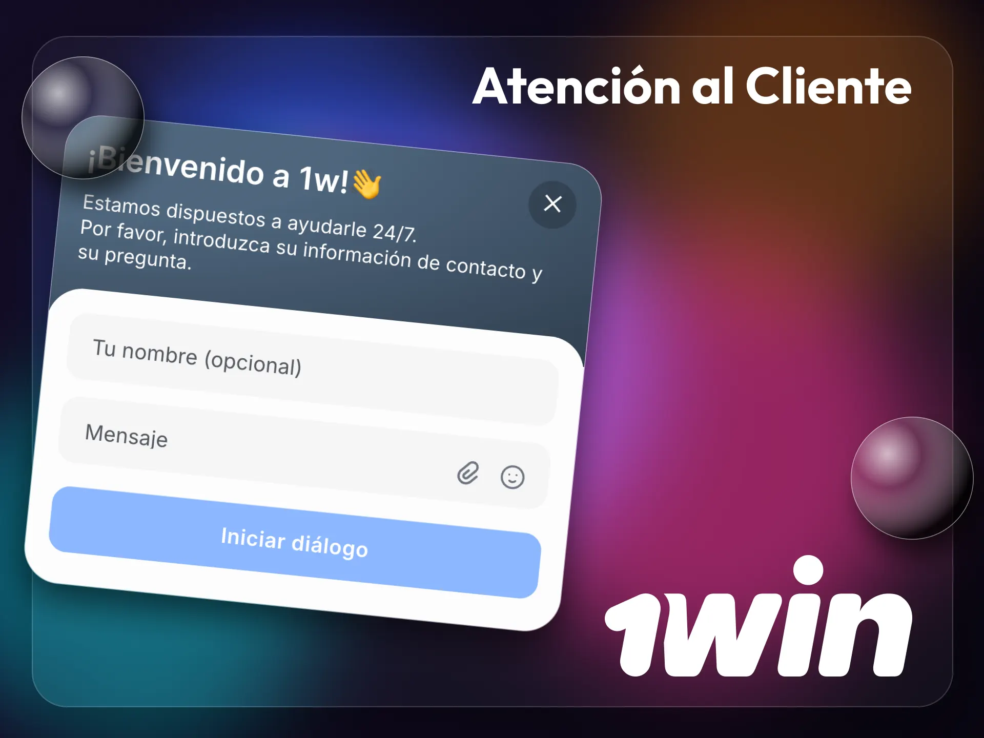 Si necesita ayuda, póngase en contacto con el servicio de atención al cliente de 1win.