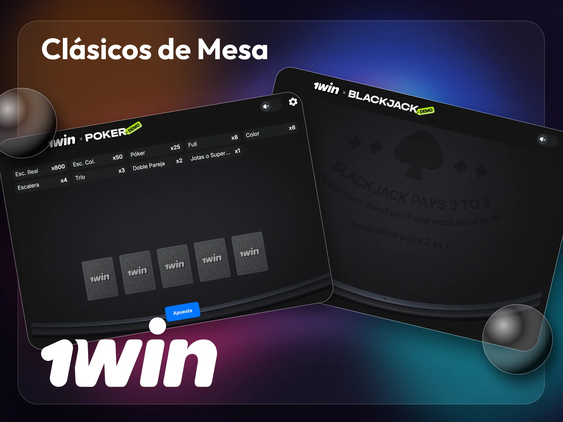 Puedes probar formatos de mesa tradicionales en la plataforma de juegos 1win.
