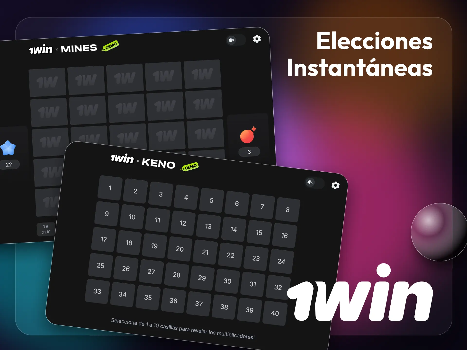 Descubre los títulos de ritmo trepidante en la sección de Juegos de 1win.