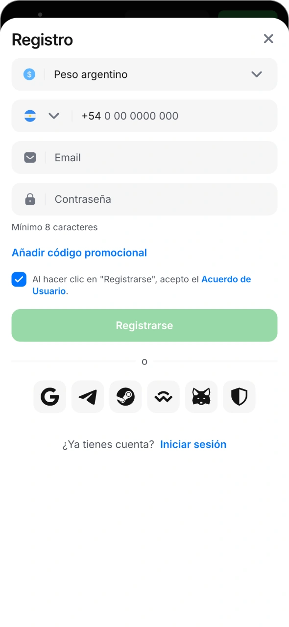 Mira la página principal de la aplicación 1win.