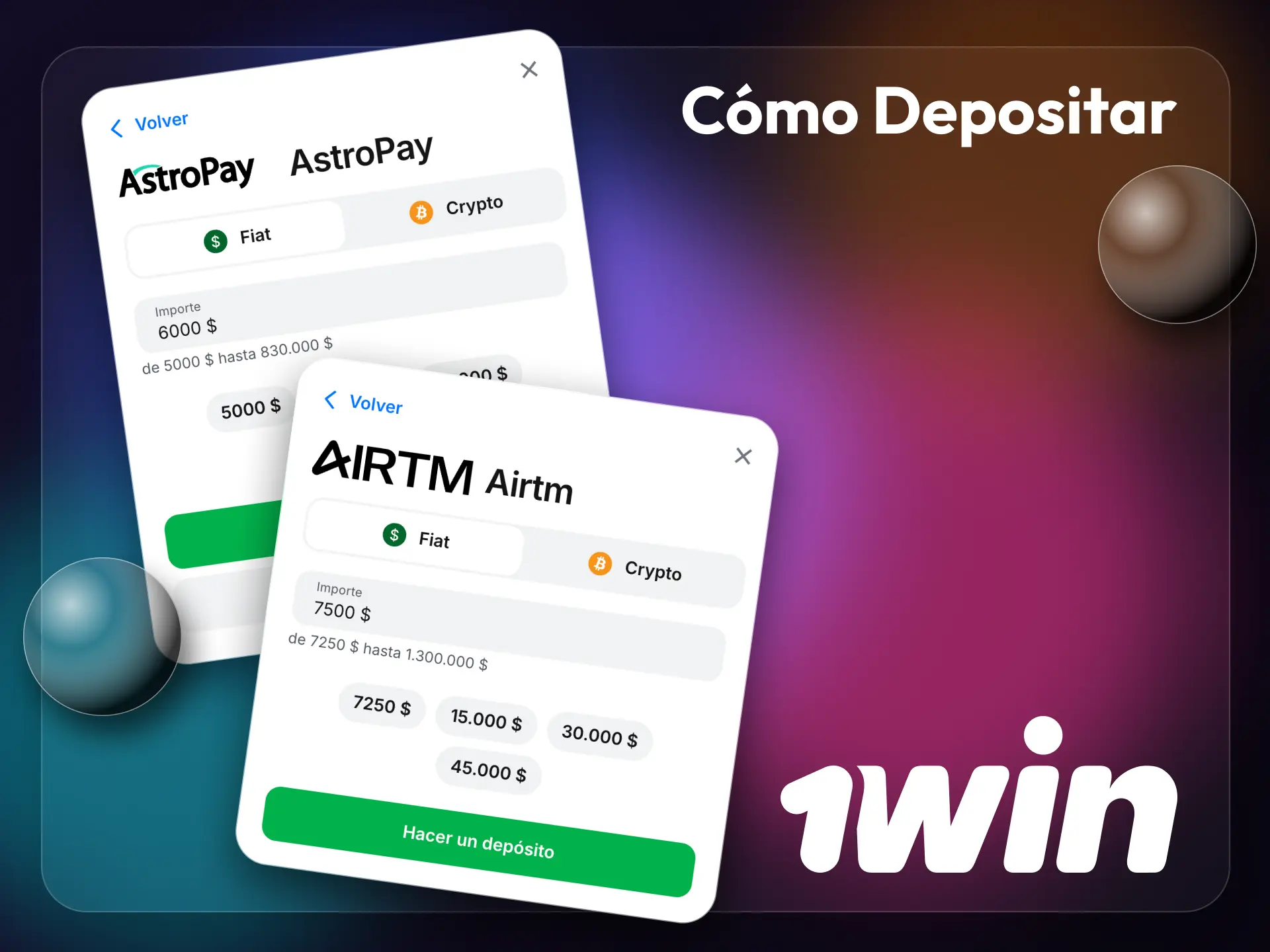 Lee la guía para realizar tu primer depósito en la plataforma 1win.