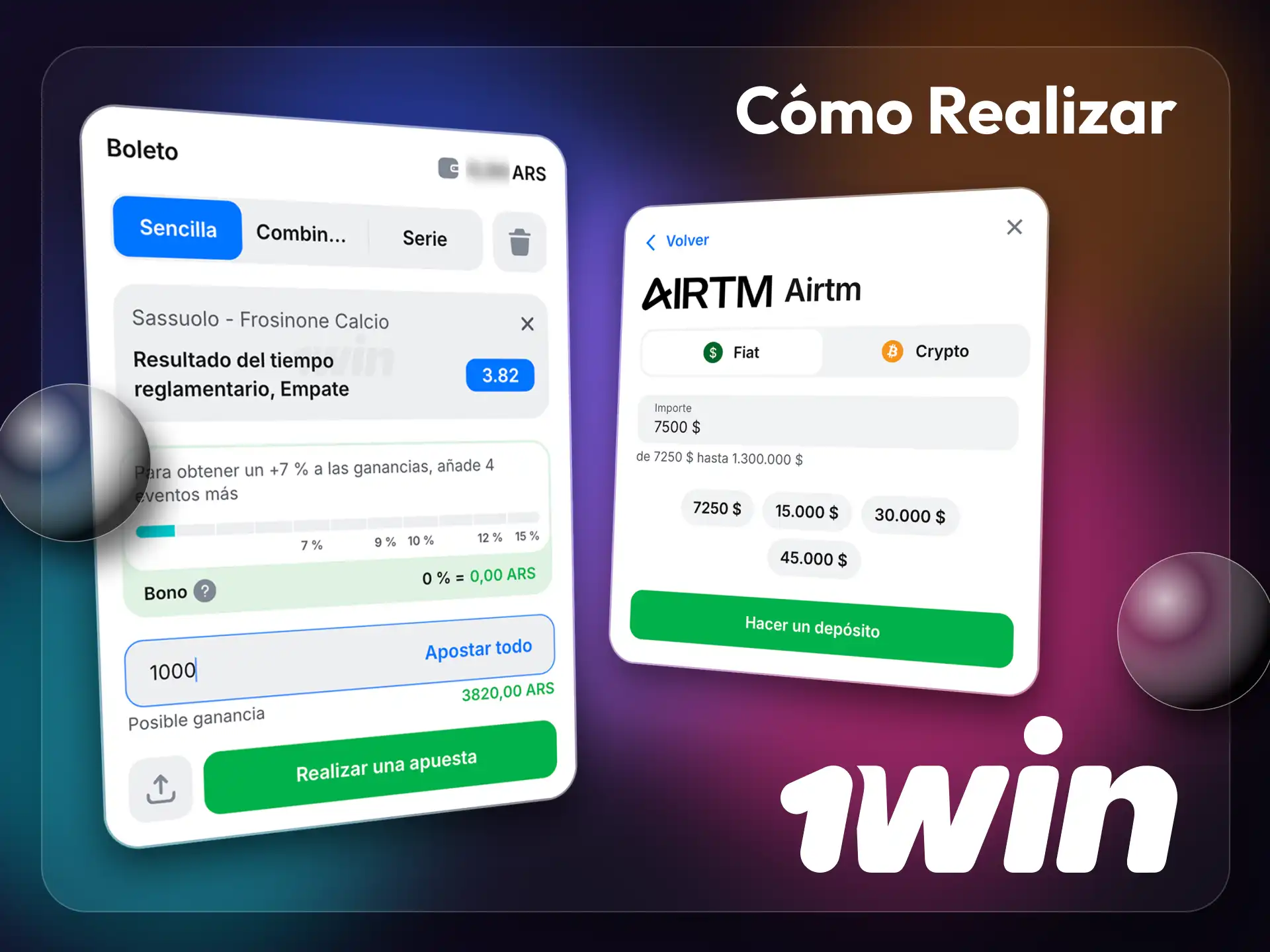 Sigue los pasos para realizar tu primera apuesta en el sitio web de 1win.