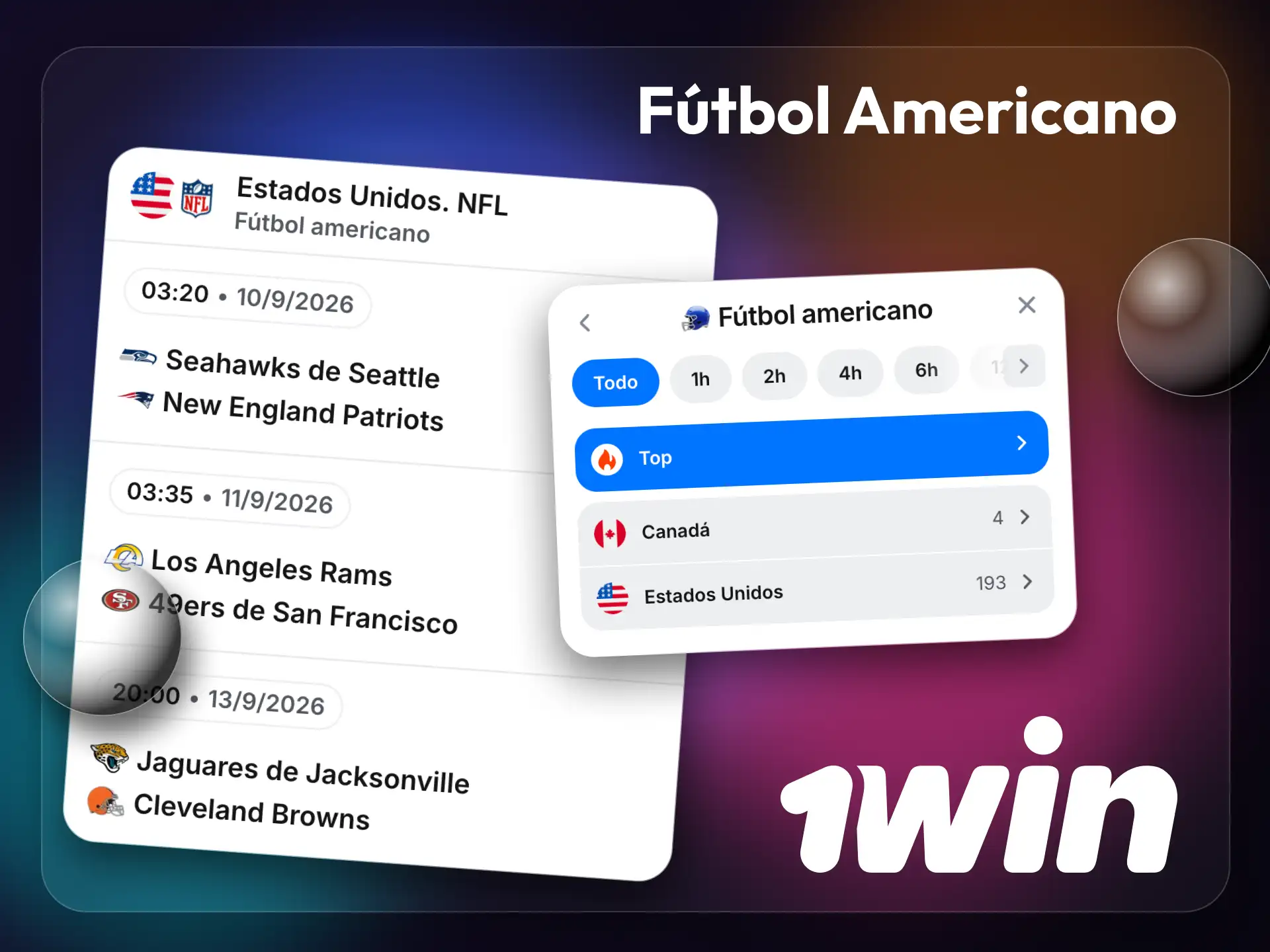 Disfruta apostando en fútbol americano con la plataforma 1win.