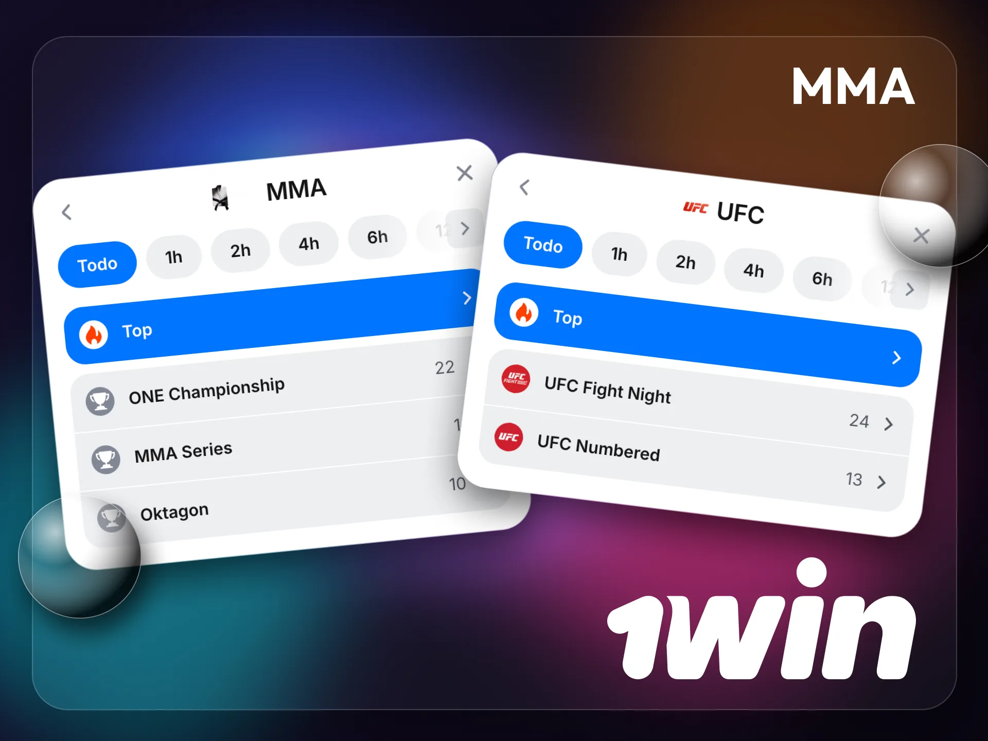 MMA están totalmente cubiertas en la plataforma de apuestas 1win.