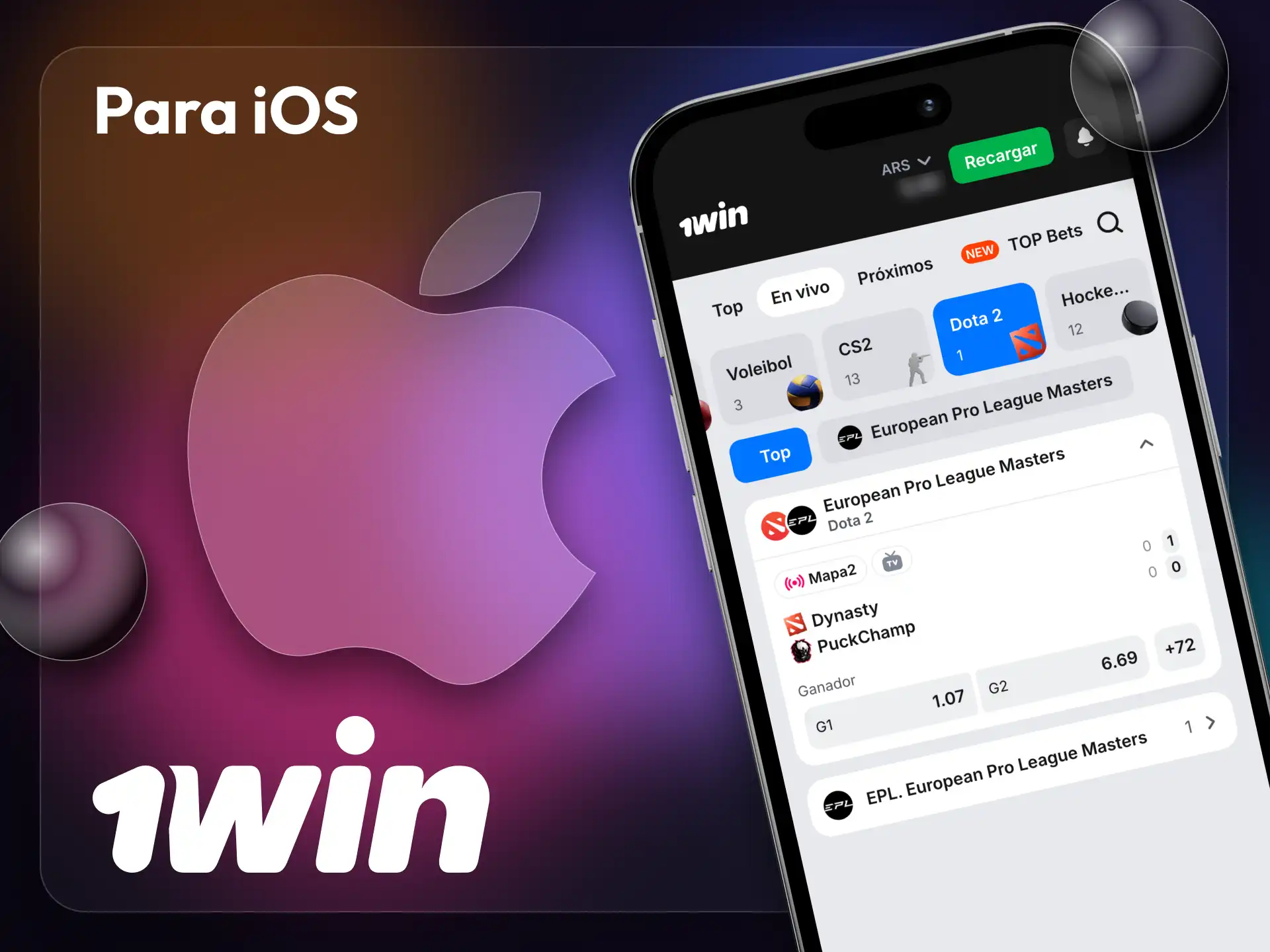 Descarga la aplicación 1win directamente desde la App Store.