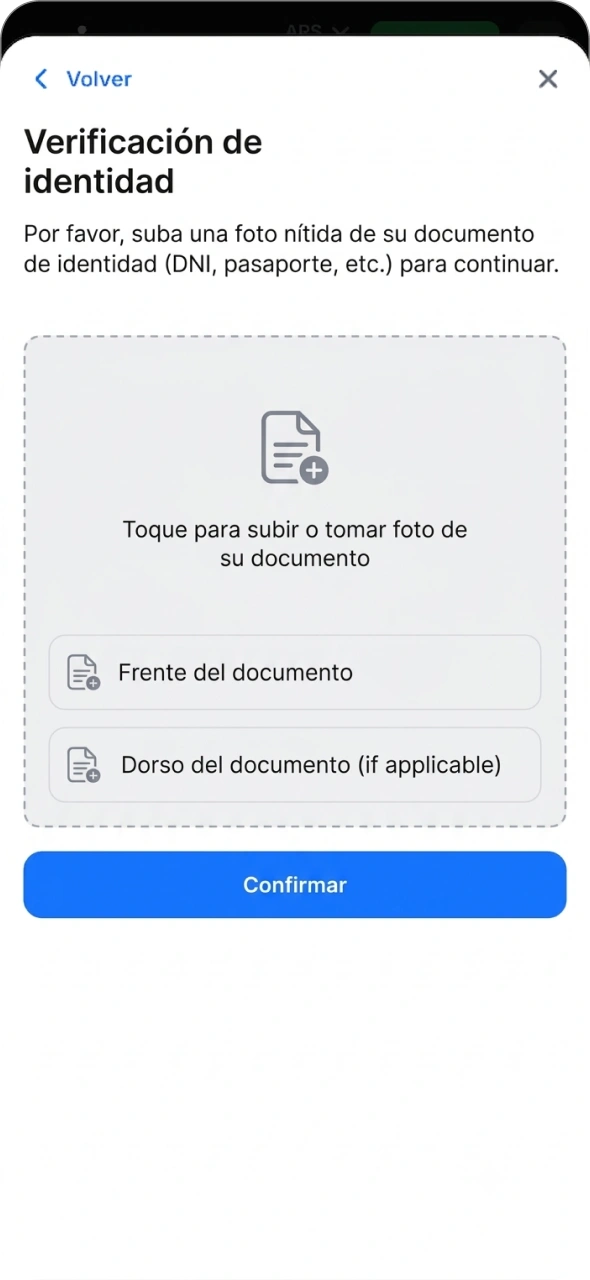 Verifica tu identidad subiendo tu información personal en 1win.
