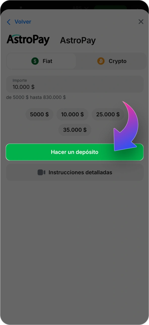 Realiza tu primer depósito para activar la oferta de bienvenida de 1win.