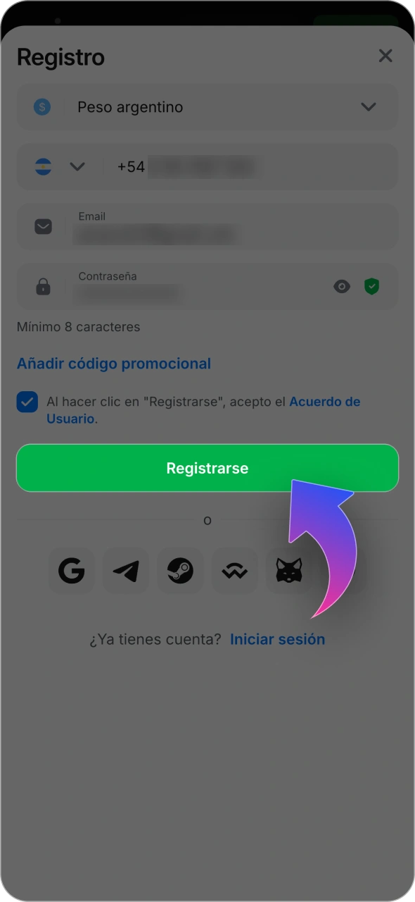 Crea tu cuenta en 1win para empezar a jugar al juego CoinFlip.