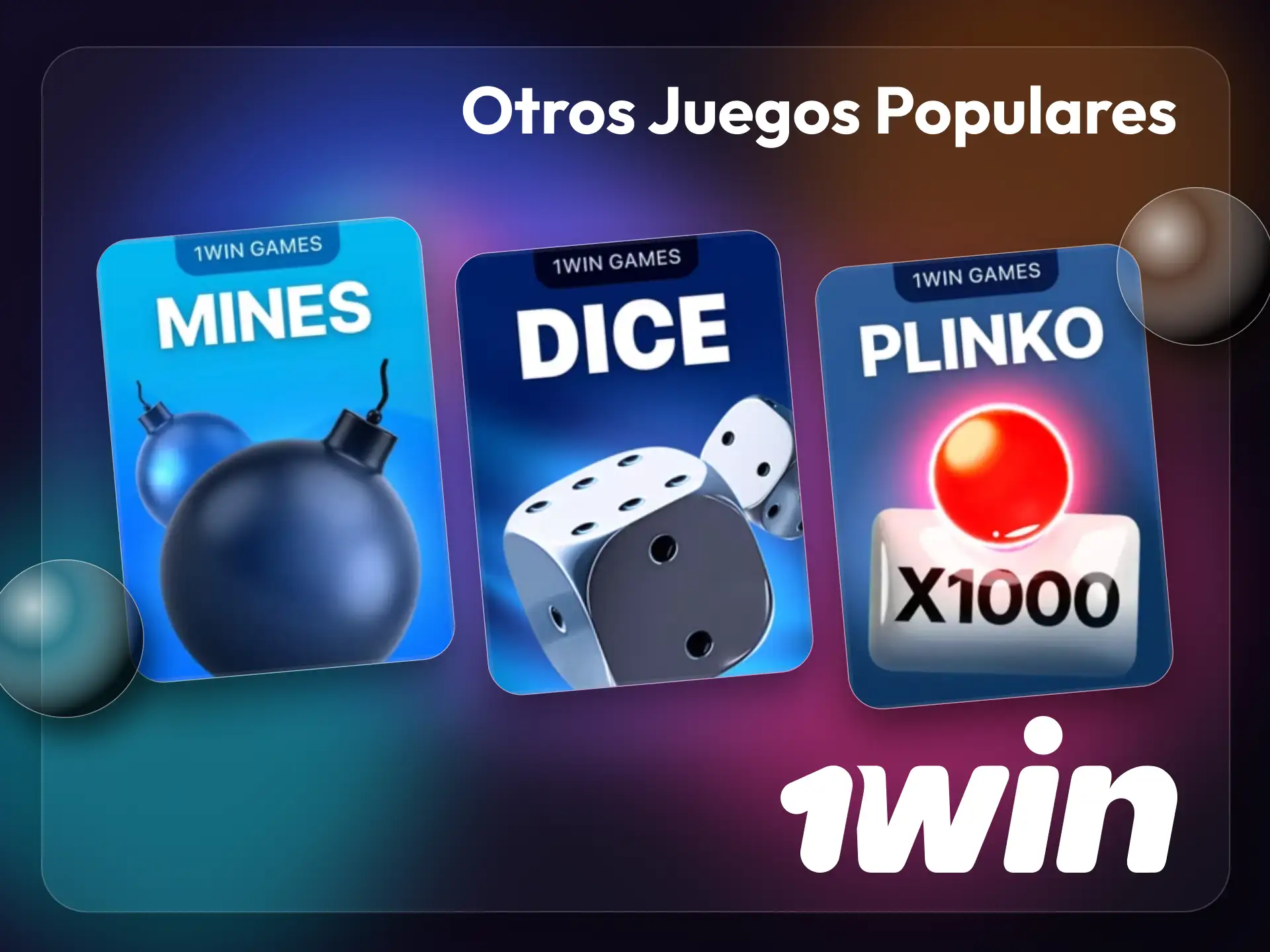 Prueba a jugar a otros juegos de 1win e intenta ganar.