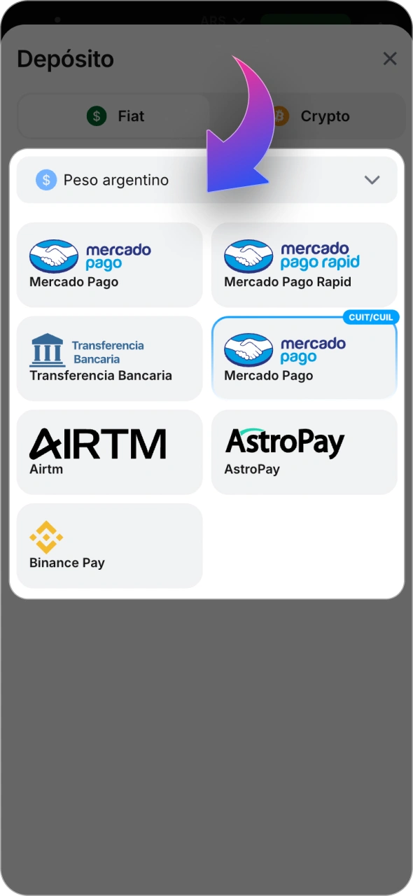 Elige un método para realizar un depósito en la plataforma 1win.