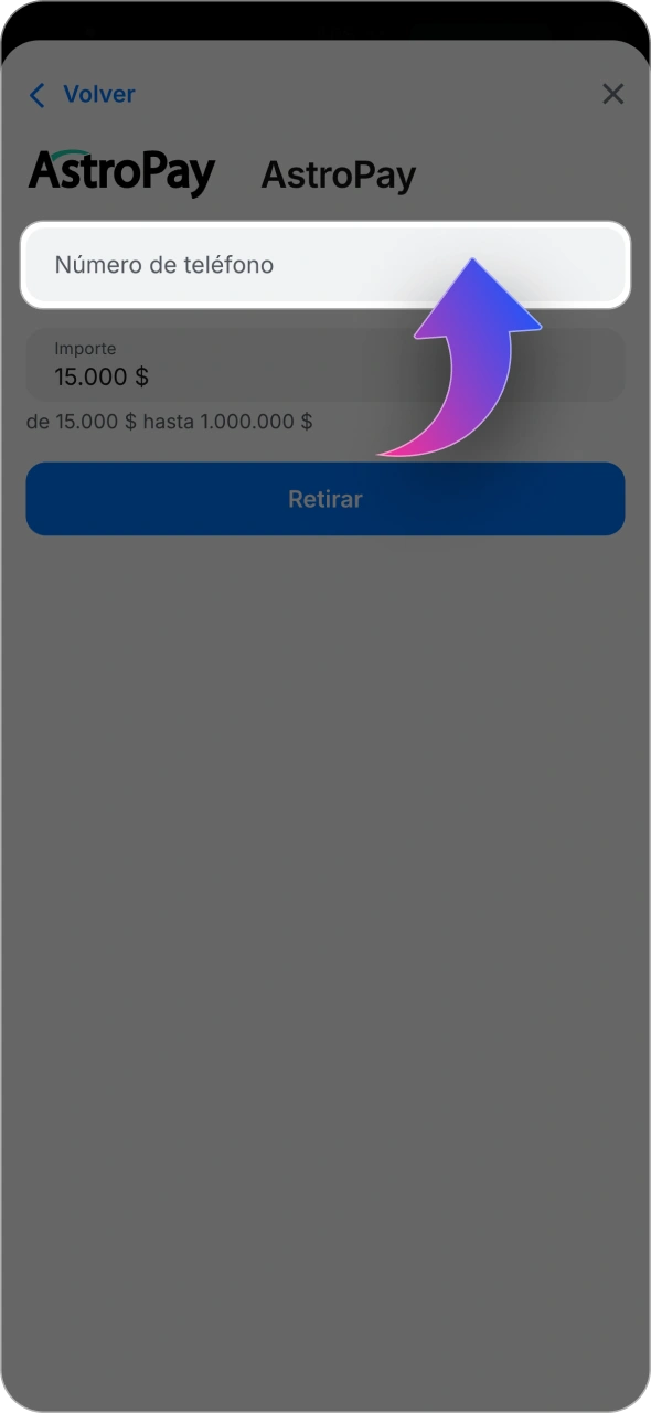Completa la información restante para la retirada en el sitio de 1win.