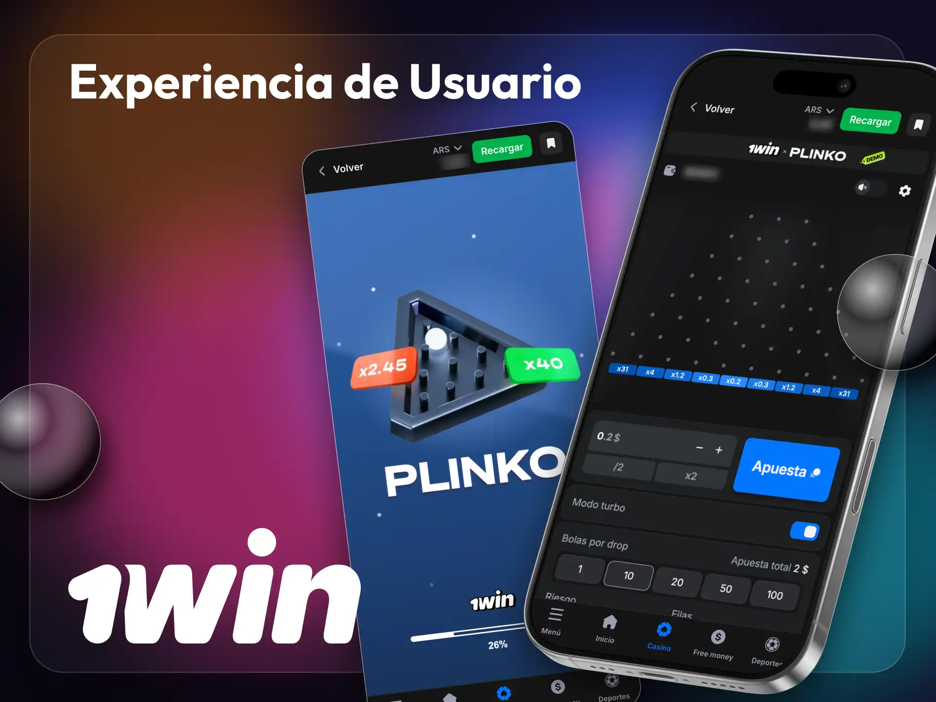 Empieza a jugar a Plinko 1000 al instante con la aplicación nativa de 1win.