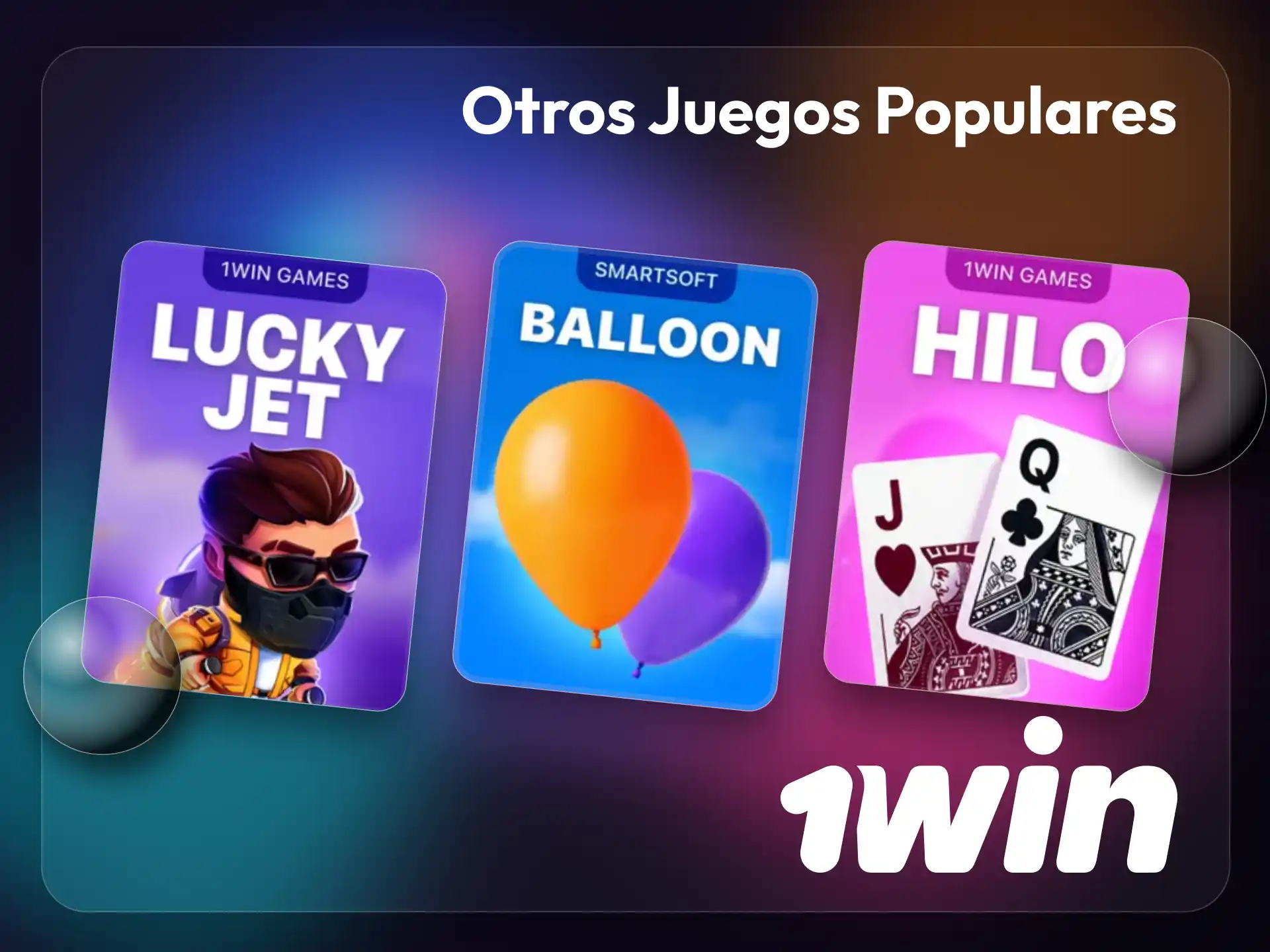 El catálogo de 1Win Games incluye otros títulos con mecánicas de multiplicador.