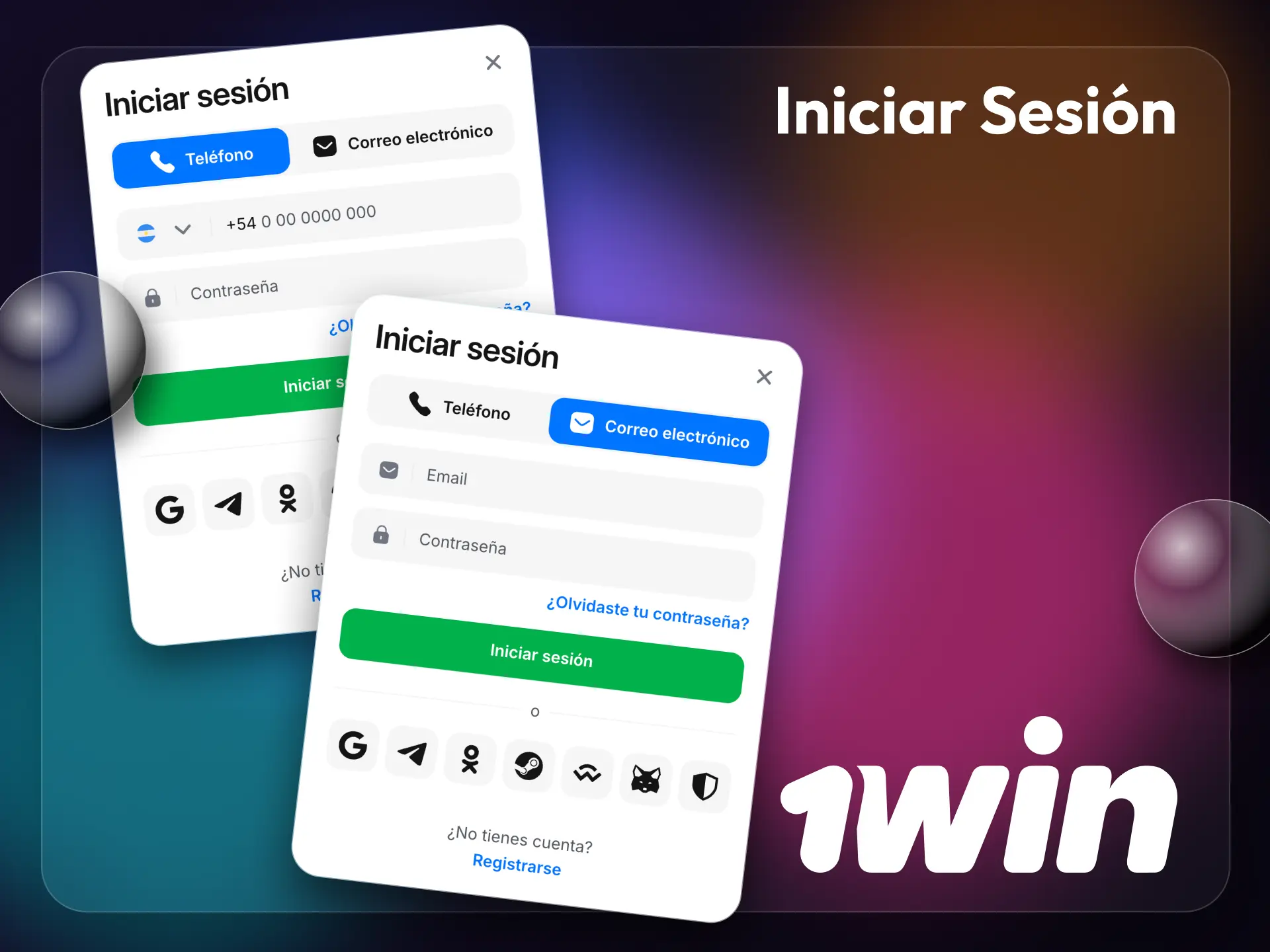 Inicia sesión en tu cuenta de 1win en solo unos pasos.