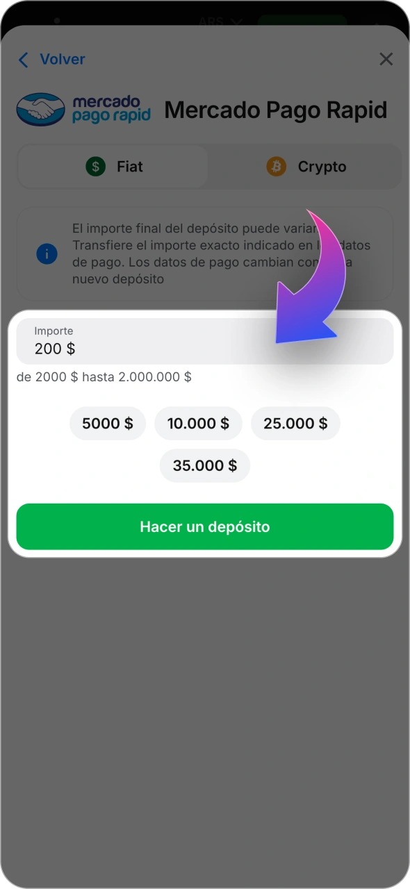 Realiza un depósito utilizando tu método de pago preferido en 1win.