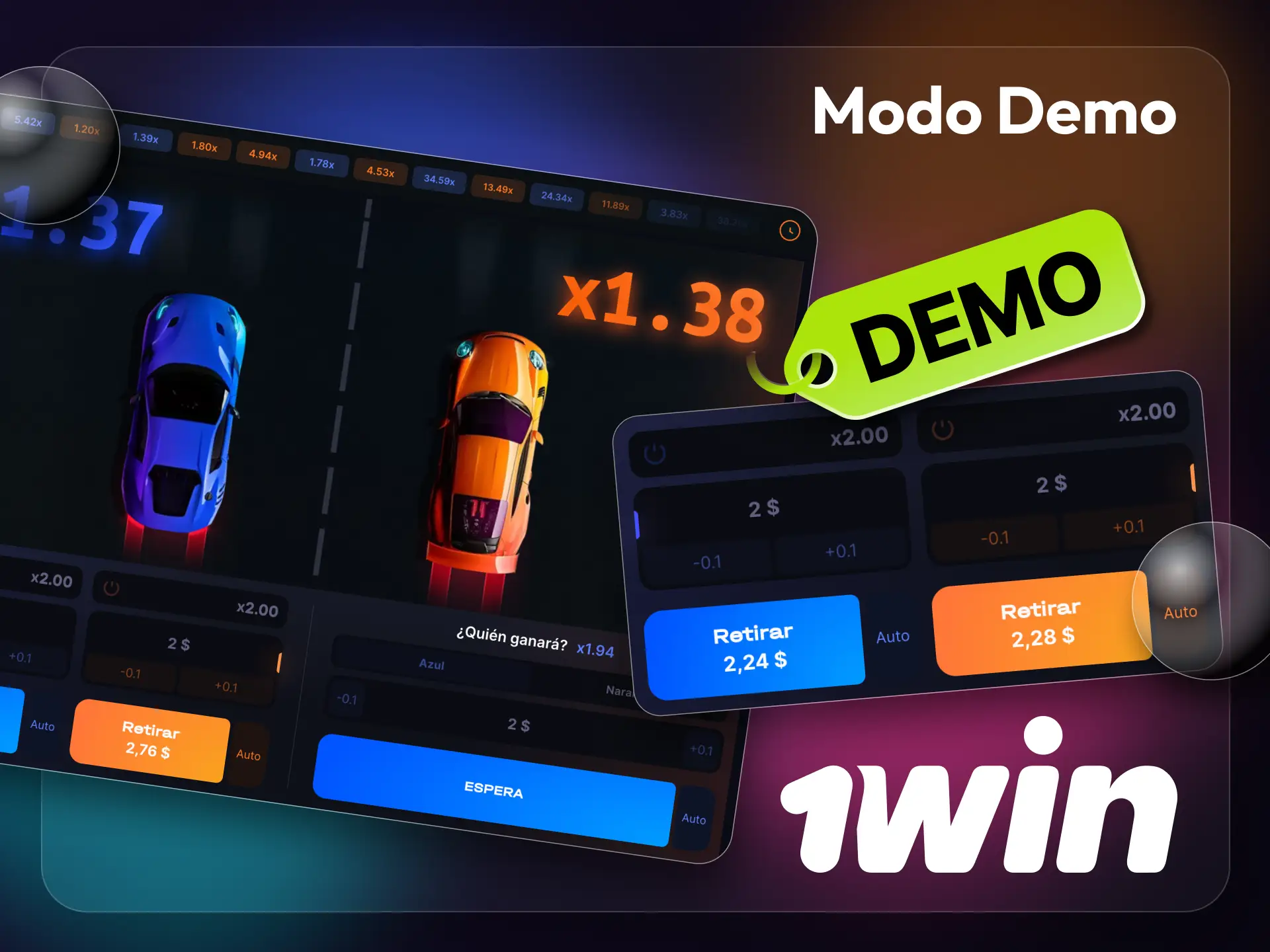 Juega a 1win Speed-n-Cash en modo demo para comprobar las reglas.