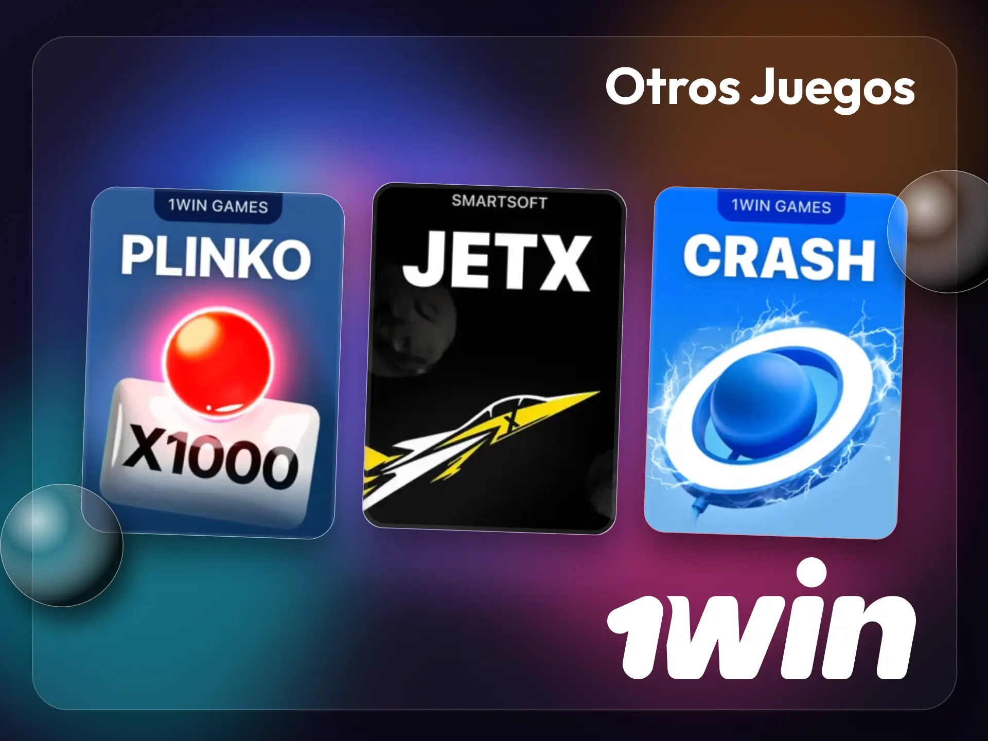 Visita el catálogo de 1Win Games para jugar a otros títulos.