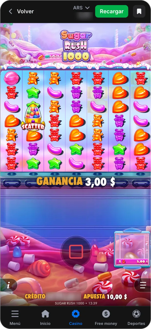Haz una apuesta y gira los rodillos en el juego de tragamonedas de 1win.
