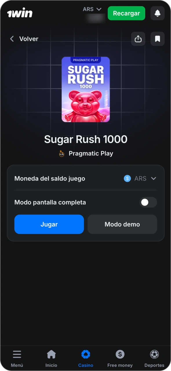 Juega a tu tragamonedas favorita en 1win en modo demo o real.