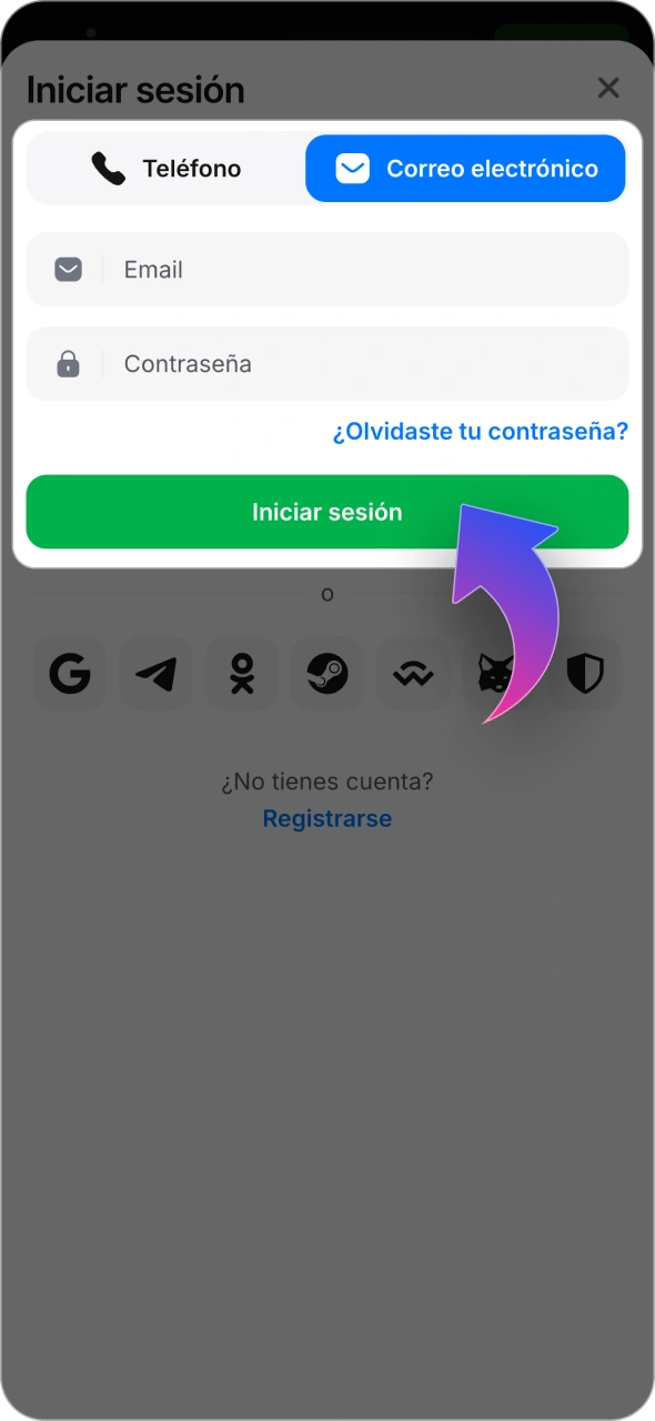 Inicia sesión en tu cuenta de 1win utilizando tus credenciales.